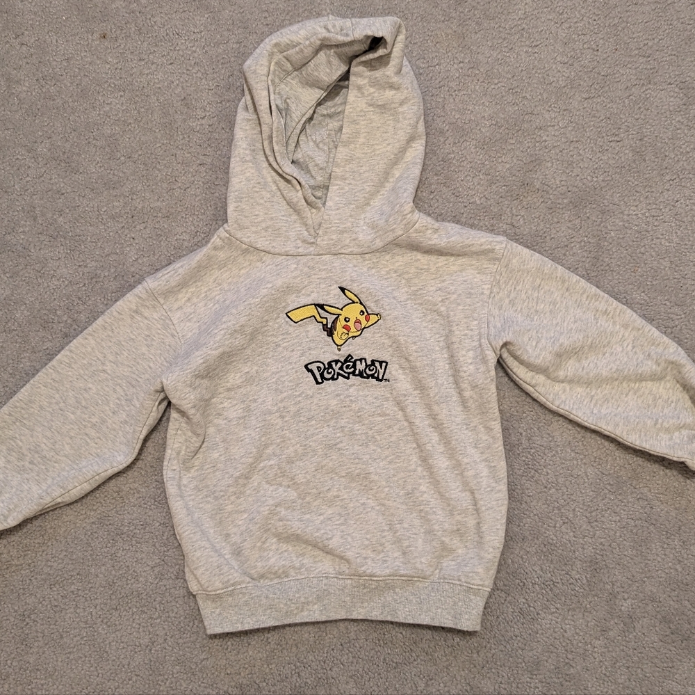 ✨3 for $20✨ Kids Grey Pikachu Hoodie